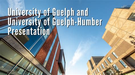 University Of Guelph And University Of Guelph Humber Presentation Youtube