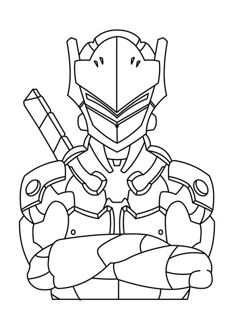 More sketches take a peek at some of the sketches created by our users, are you a sketchite? Genji Front Coloring Page - Free Printable Coloring Pages ...
