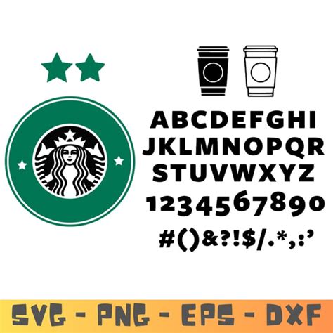 Starbucks Font And Logo Mugs Svg Designs Starbucks Svg Fo Inspire