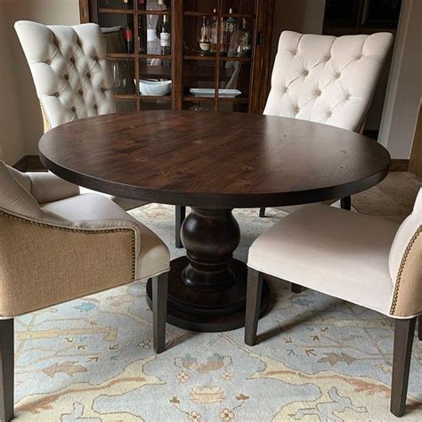 Maybe you would like to learn more about one of these? Hand Crafted Round Pedestal Dining Table in 2020 | Round ...