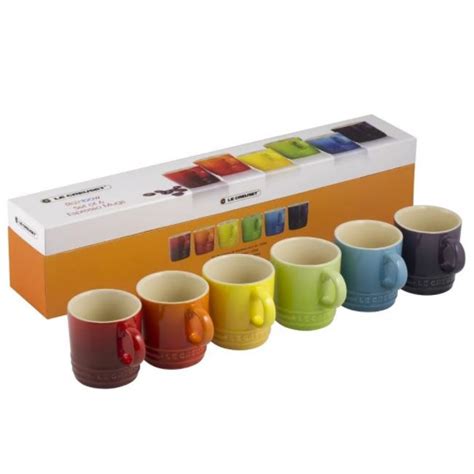 Le Creuset Espresso Rainbow Mug T Set Of 6