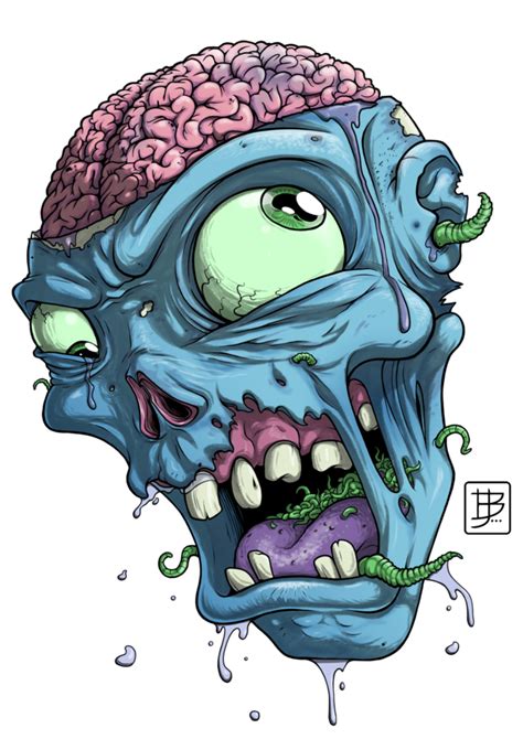 Zombiehead By Brunojunges On Deviantart Zombie Drawings Graffiti