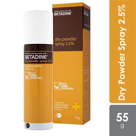 Betadine Dry Powder Spray 55g Alpro Pharmacy