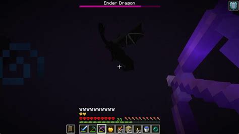 Beating The Ender Dragon In Hardcore Minecraft Youtube