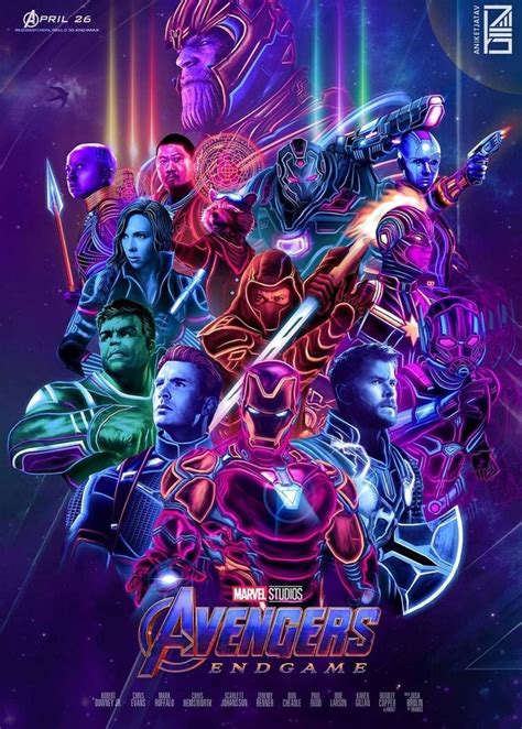 Multiple sizes available for all screen sizes. Avengers: Endgame - neon art wallpaper - #ART #Avengers # ...