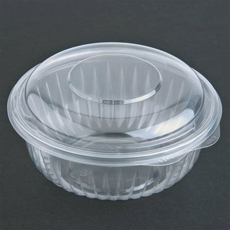 Dart C32hbd Presentabowls 32 Oz Clear Hinged Plastic Bowl With Dome