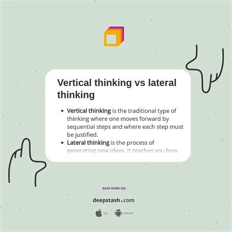 Vertical Thinking Vs Lateral Thinking Deepstash