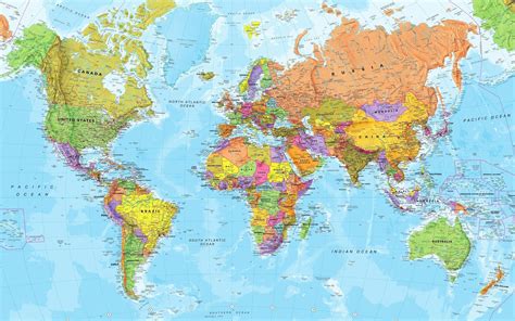World Map Wallpaper 4K