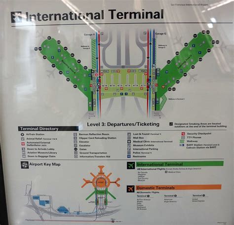 International Terminal Map At Sfo San Francisco International Airport