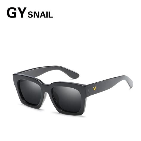 gy snail brand design fashion polarized sunglasses men ultralight square frame sunglasses mens