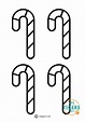 Free Printable Candy Cane Templates and Coloring Pages - Lil Tigers Lil ...