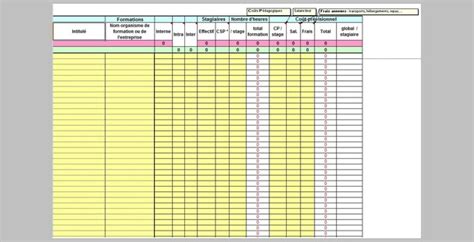 Modèle De Planning De Formation Sous Ms Excel