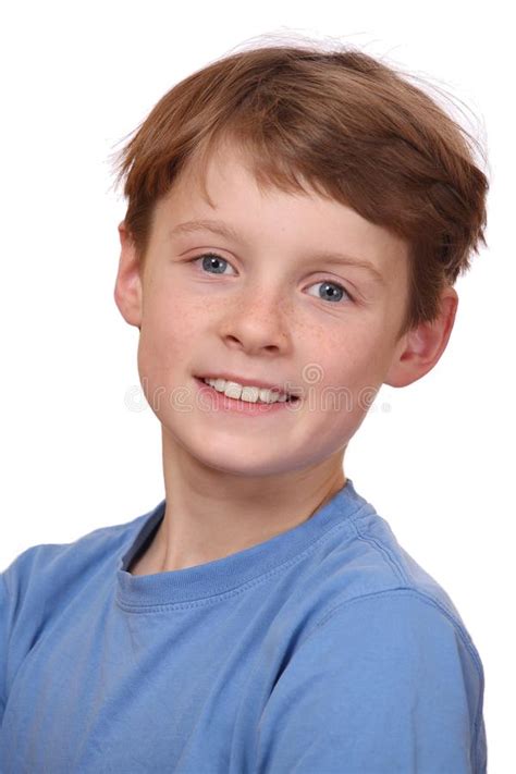 Headshot Of Smiling Tween Boy Stock Image Image Of Color Casual