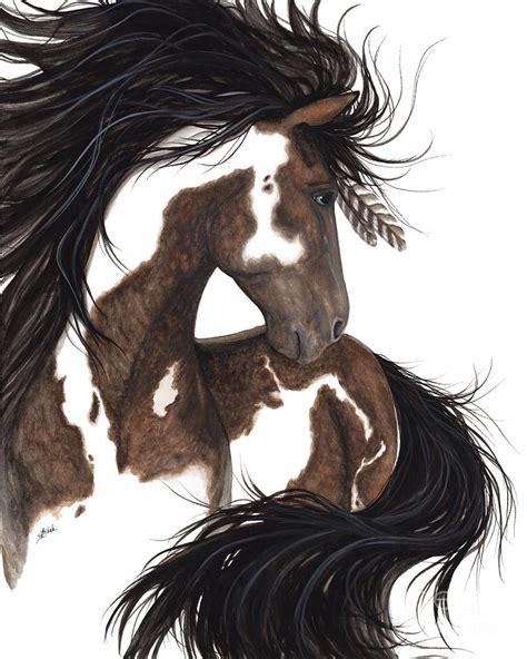 Majestic Dream Pinto Horse Painting By Amylyn Bihrle Pixels