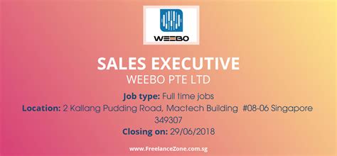 Yelu.sg has a range of employment options for you. Sales Executive - Fulltime job in Singapore