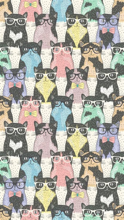 Hipster Cats Hd Iphone Wallpapers Wallpaper Cave