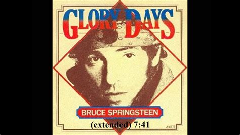 The first verse actually happened. Glory Days (extended) - Bruce Springsteen - YouTube