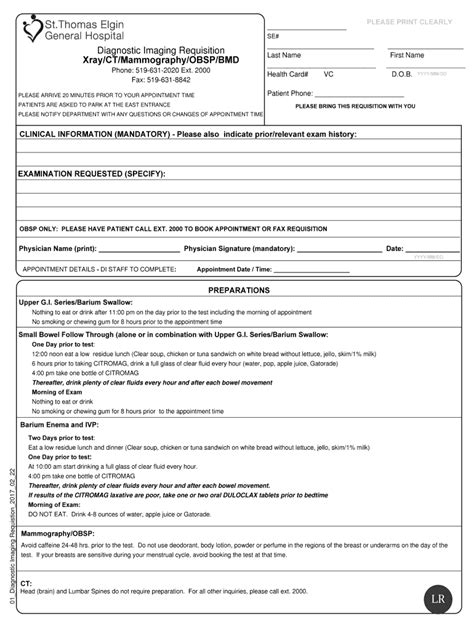 Diagnostic Imaging Requisition Form Fill Out And Sign Printable Pdf Template Airslate Signnow