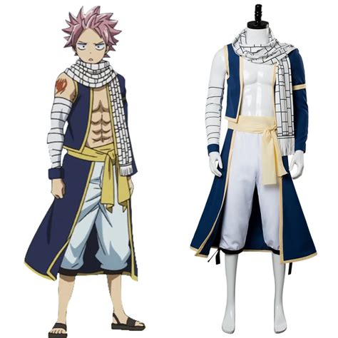 Fairy Tail Cosplay Adult Natsu Dragneel Cosplay Costume Outfit Full Set