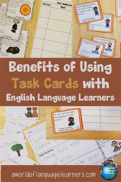 5 Benefits Of Using Task Cards With Ells A World Of Language Learners