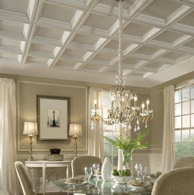 The coffered ceiling is a mastery of architectural detail that brings heightened drama and depth to a space. Coffered Ceiling | Ceilings | Armstrong Residential