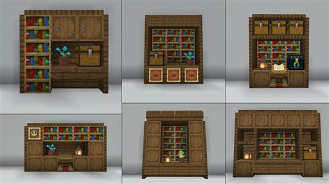 Minecraft 10 Bookshelf Designs Minecraft Designs Minecraft
