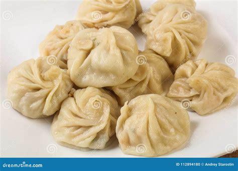 Chinese Dumplings Momo Stock Photo Image Of View 112894180