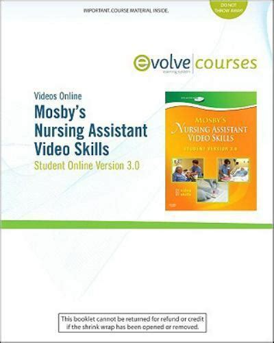 Mosby S Nursing Assistant Video Skills By Mosby 2009 Online Resource
