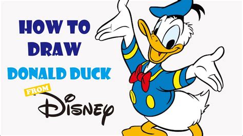 How To Draw Donald Duck Step By Step Youtube