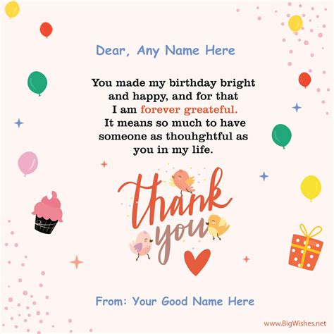 60 Thank You Messages For Birthday Wishes Bdymsg 42 Off