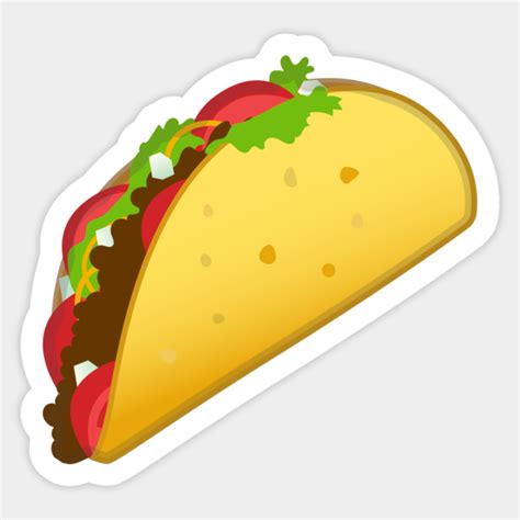 Taco Cartoon Design Mexican Food Taco Sticker Teepublic