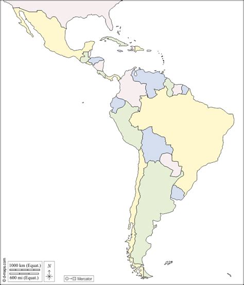 América Latina Mapa gratuito mapa mudo gratuito mapa en blanco