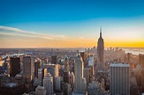 Downtown Manhattan in New York, Vereinigte Staaten Stockbild - Bild von ...