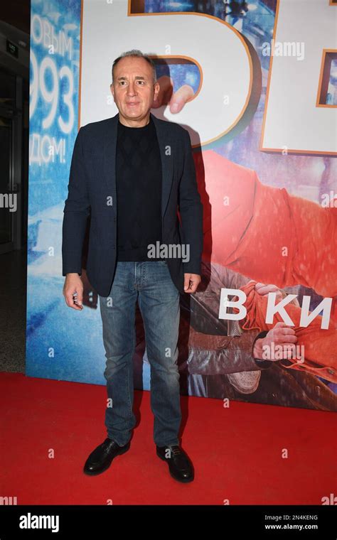 moscow the humorist svyatoslav eshchenko at a premiere of the adventure comedy be at caro 11