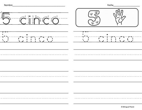 Handwriting Practice With Numbers In Spanish Everything We Have