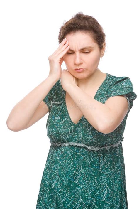 Woman With Headache Stock Photo Image Of Casual Exertion 19511488