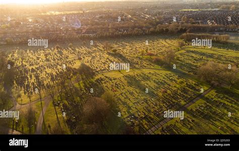 Aerial View Of Anfield Cemetery And Crematorium Stock Photo Alamy