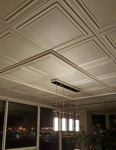 Polystyrene ceiling tiles were also often put up to mask an already damaged ceiling. RM24 Polystyrene Ceiling Tile 磊 Talissa Decor - Ceiling Tiles