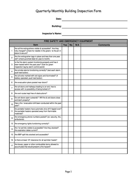 Commercial Property Inspection Checklist Template Free