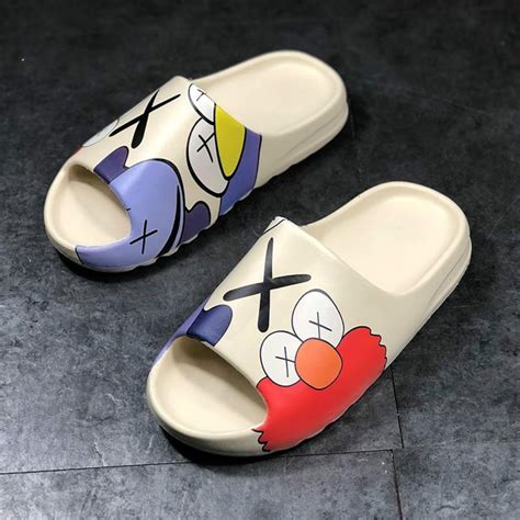 Custom Unisex Yzy X Elmo Slides Slide Sandals Casual Slippers Etsy