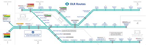 The New Dlr Network Diagram By Fwt Transit Map London Underground