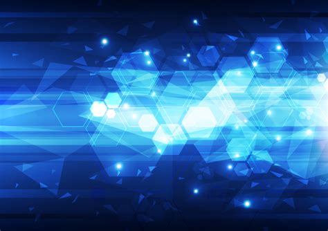 Future Technology Concept With Blue Background Vector 01 Free Download