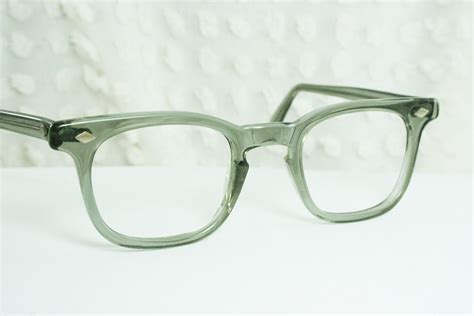 Vintage 50s Glasses 1950 S Mens Eyeglasses Clear By Diaeyewear