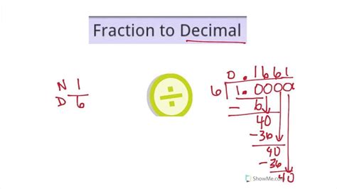 Fractions To Decimals Youtube