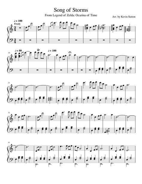 Song Of Storms Sheet Music For Piano Download Free In Pdf Or Midi