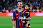 Lionel Messi and Antonella Roccuzzo with son Thiago - Mirror Online