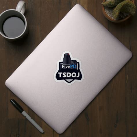 Tsdoj Fivepd Small Logo With White Text Tsdoj Sticker Teepublic