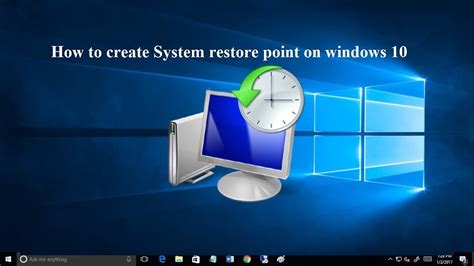 How To Create Restore Point On Windows 10 Youtube