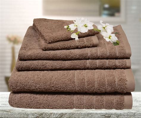 6 Piece Bath Towels Set Egyptian Cotton 620gsm Spa Quality Multi Colours