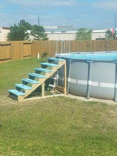 Enjoying a nice dip on a hot, sunny day is only as fun as it is safe. INTEX DIY pool steps | Intex pool steps DIY | Pinterest | Diy pool, Pool steps and Decking